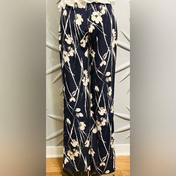 Zara (NWT) SZ S charcoal gray & beige zip front pant w/2 front pockets Waist 27” - Picture 5 of 6